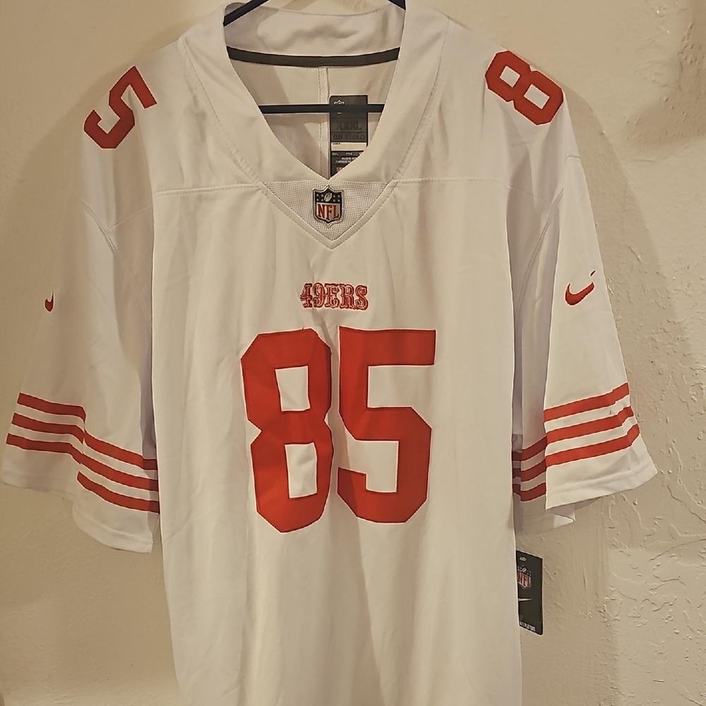 Nike NFL 49ers White and Red Jersey